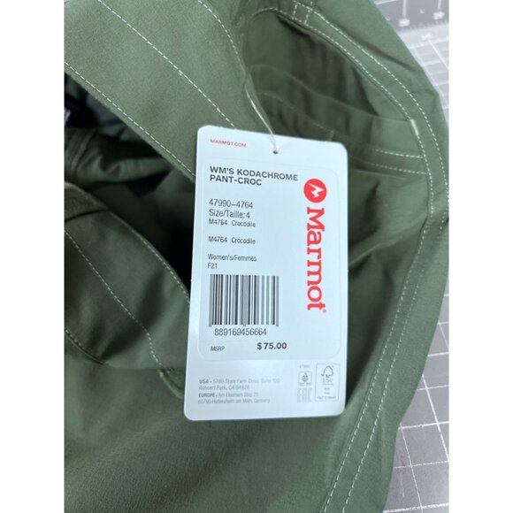 NEW Marmot Women's Kodachrome Pant Crocodile Size 4 Outdoor Stretch Hiking Pants - Picture 8 of 9